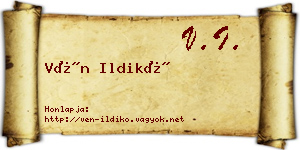 Vén Ildikó névjegykártya