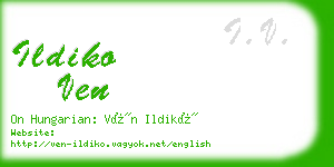 ildiko ven business card
